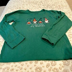 Life Is Good Christmas Gnome Kids Size XXL Tshirt